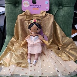 Royalty Dress-up & Matching Doll - Gold and Pink